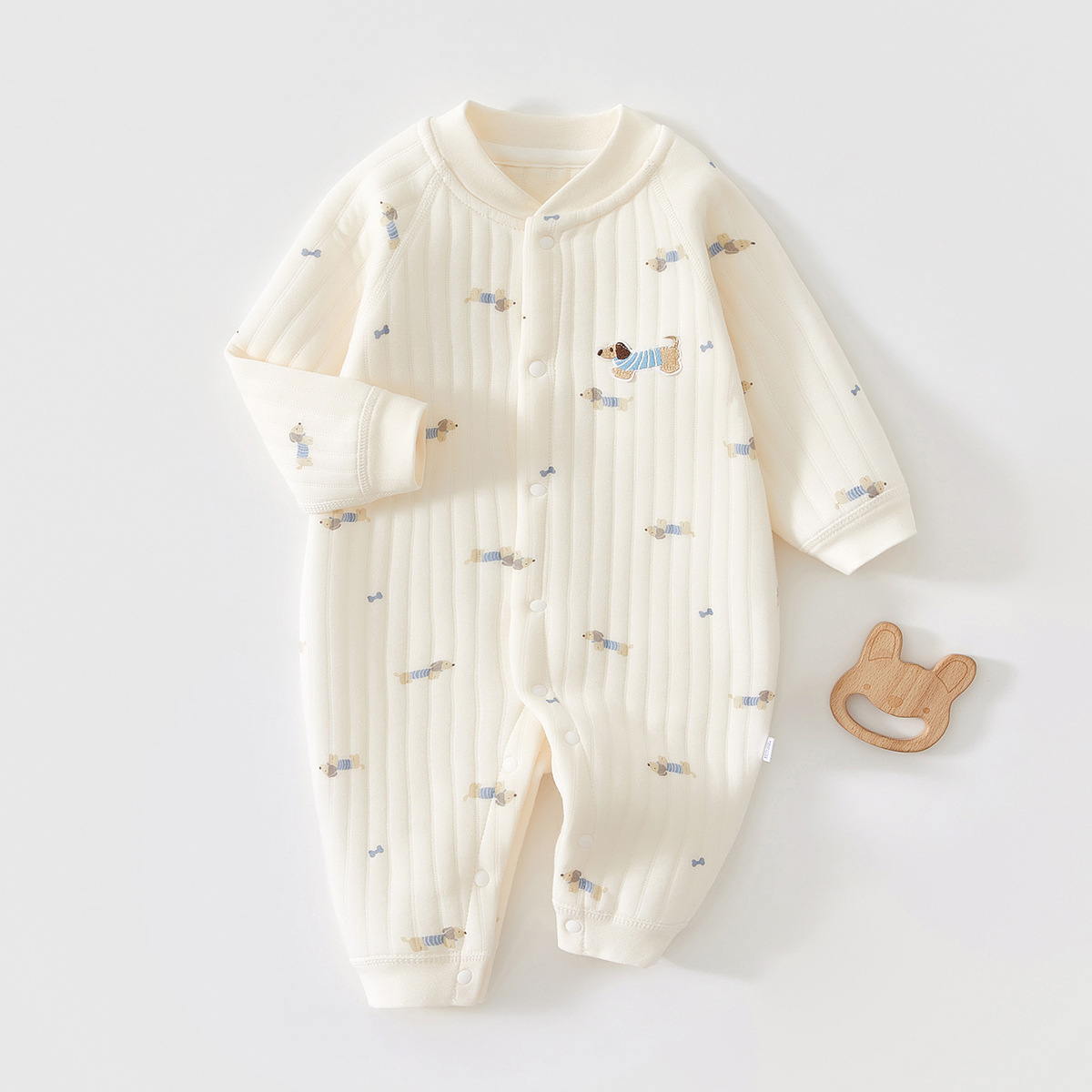 Winter Clothing For 1 Year Old Girl - AYNIGIELL 秋と冬の新生児ジャンプスーツ、高品質の純粋な綿の女の赤ちゃん服 0-18 ヶ月の赤ちゃん男の子アウトドアウェア