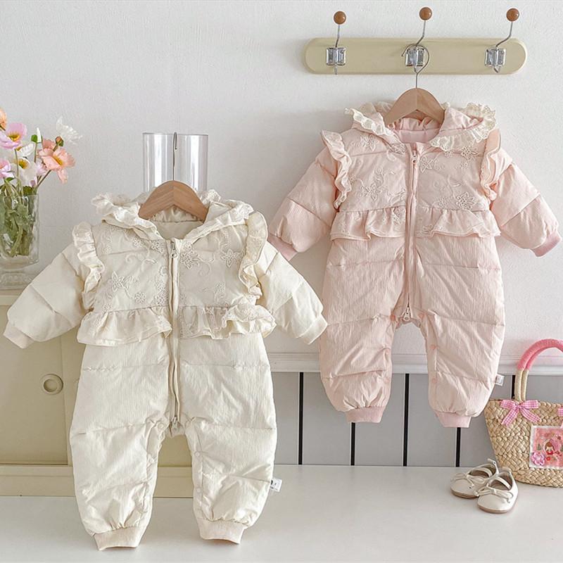 Winter Clothing Baby - Cekcya ツインズ服ベビー冬新生児ジャンプスーツ幼児女の子ワンピース素敵なロンパース 100 日プラスベルベット服