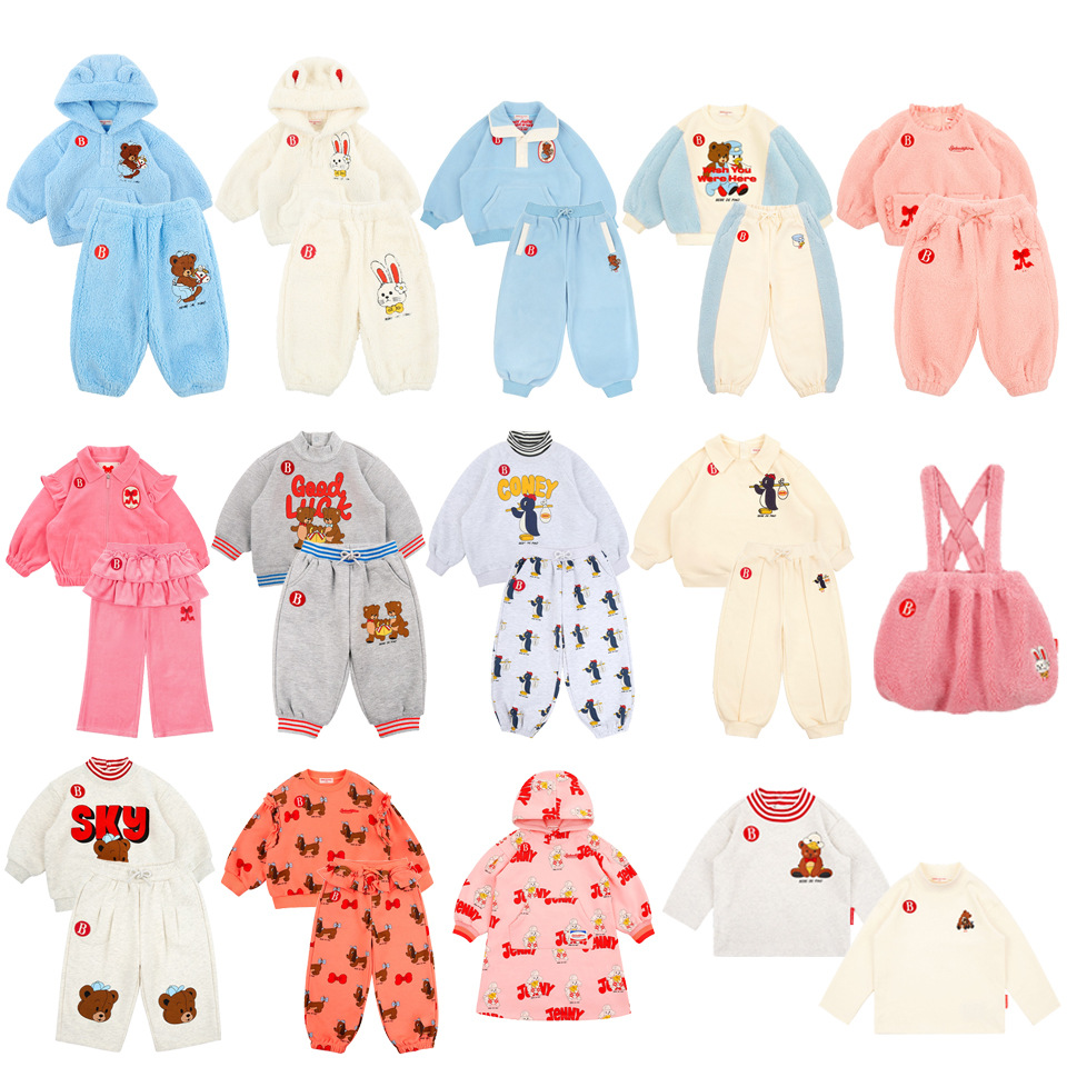 Winter Clothing For 1 Year Old Girl - 高品質の厚みのある冬用子供服セット、赤ちゃん女の子男の子用ブランドパーカートップ、漫画プリント+フリース裏地パンツ付き