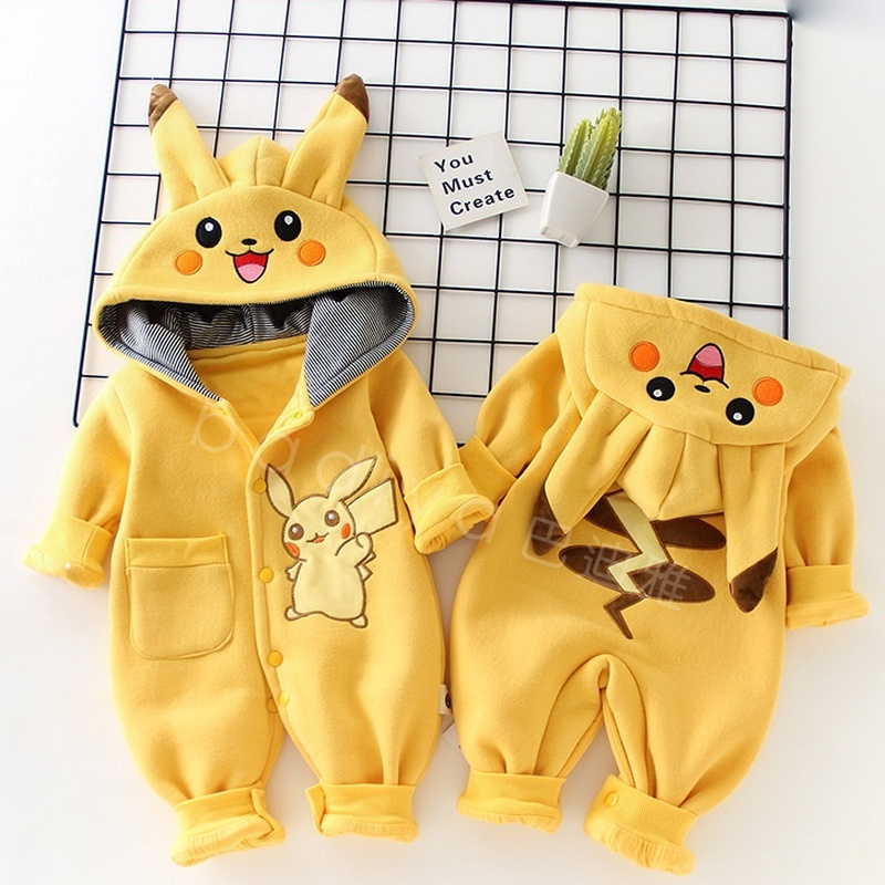 Winter Clothing Baby - 漫画ポケットモンスターベビーパジャマ新生児かわいい冬長袖子供ロンパース服赤ちゃん幼児の服カバーオールギフト