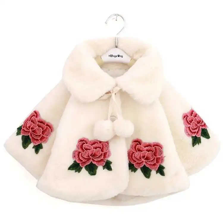Winter Clothing Baby - 子供のための毛皮の模造ポンチョ,女の子のためのマント,幼児のためのケープジャンパー,子供のためのカーディガン服,春,秋