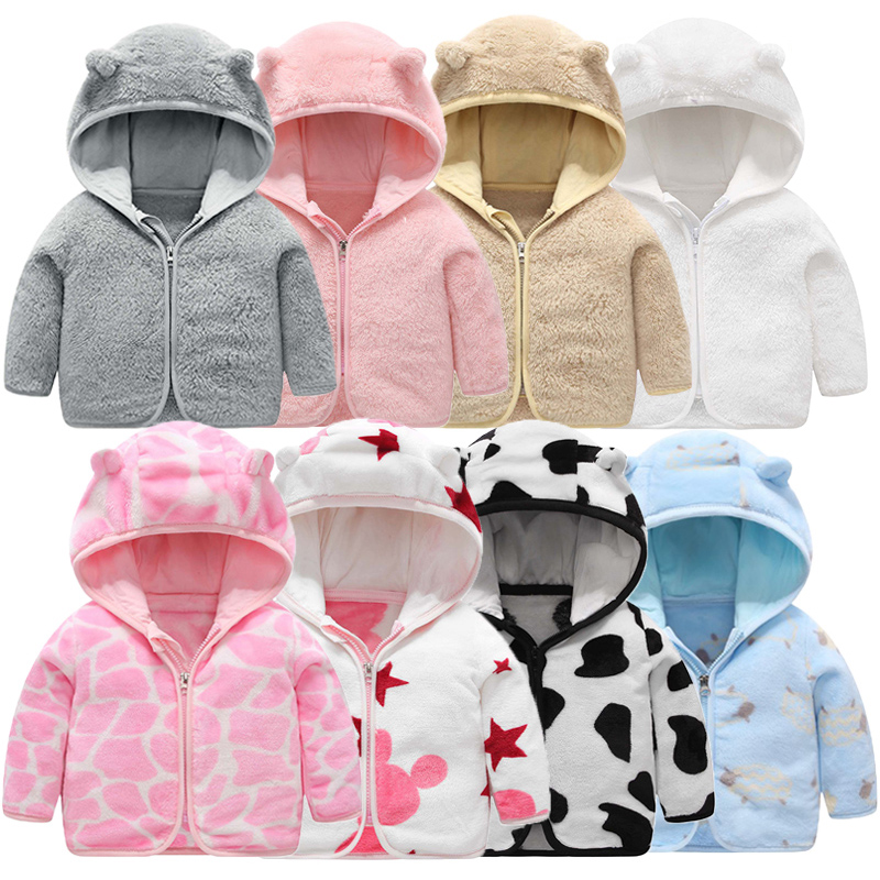 Winter Clothing For 1 Year Old Girl - 子供のフランネルフード付きジャケット,小さな女の子の服,幼児の服,暖かい服,男の子のコート,秋冬,1-5年