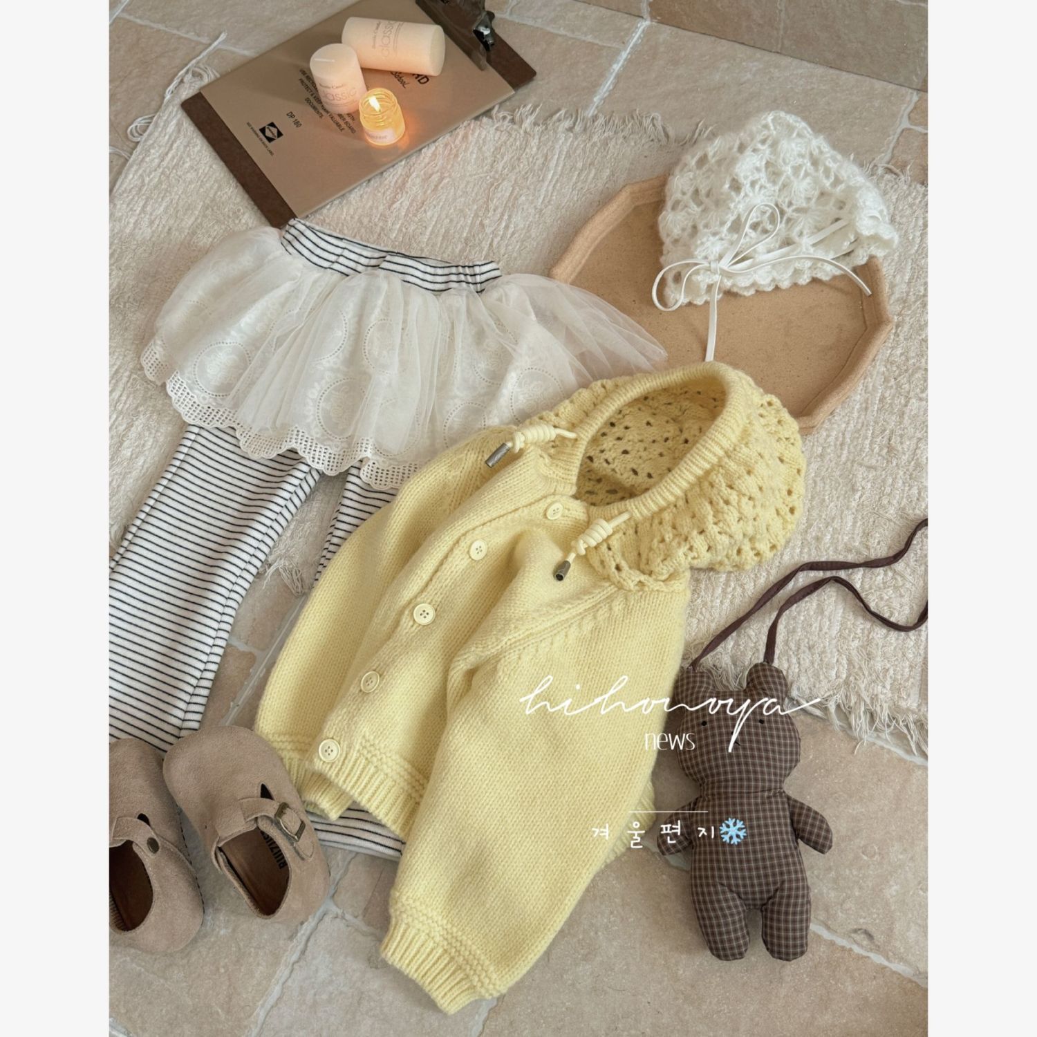 Winter Clothing Baby - 子供服女の子の秋と冬の新しいカーディガンセーター女の赤ちゃんプリンセススタイル甘くてかわいいニットフード付きジャケット
