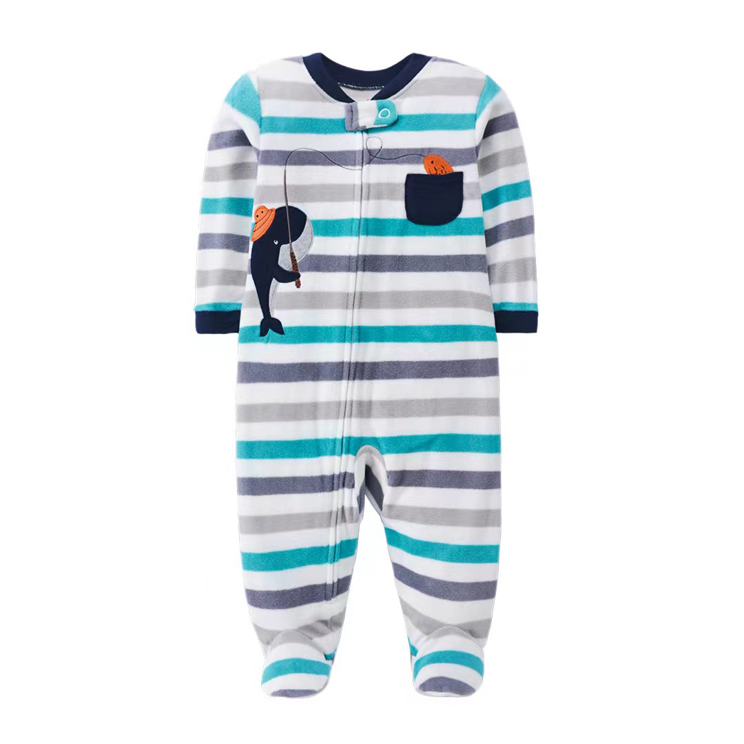 新生児男の子女の子ロンパース服冬パジャマジッパーフリース秋幼 - Winter Clothing For 1 Year Old Girl のレビューと価格