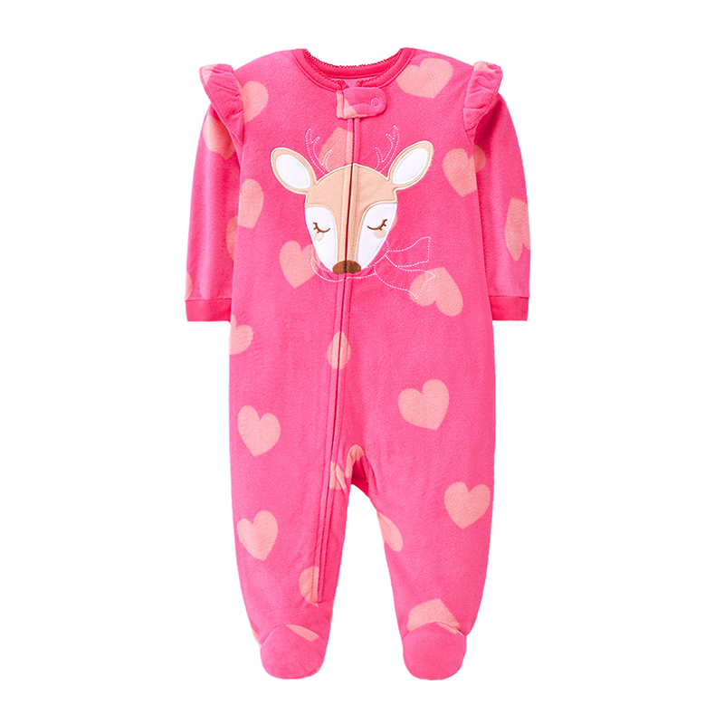 新生児男の子女の子ロンパース服冬パジャマジッパーフリース秋幼 - Winter Clothing For 1 Year Old Girl のレビューと価格