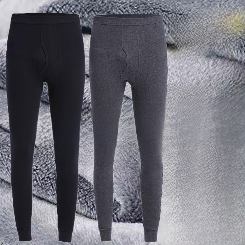 メンズサーマルフリース裏地付き厚手スリムフィットパンツ秋冬ベ - Thermal Base Layer のレビューと価格