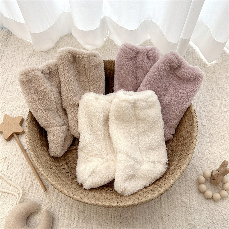 暖かい冬のベビーソックスコーラルフリースソックス幼児男の子女 - Winter Clothing Baby のレビューと価格