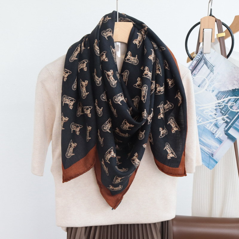 シルクウールブレンドスカーフ高級デザイナーショール手巻きエッ - Winter Clothing Hong Kong のレビューと価格