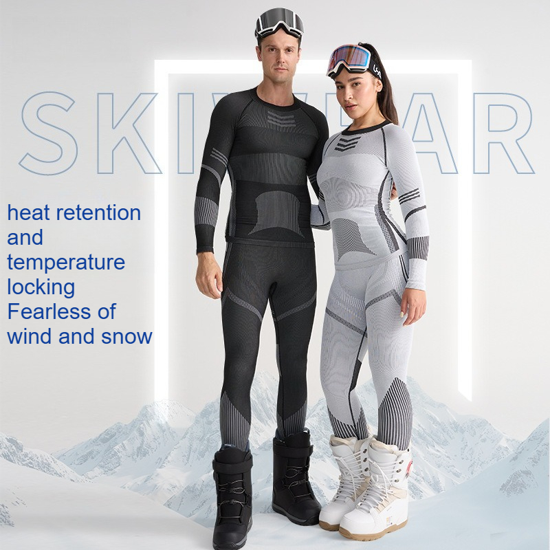 スキーベースレイヤーセット男性女性サーマル速乾性吸湿性圧縮ウ - Thermal Base Layer のレビューと価格