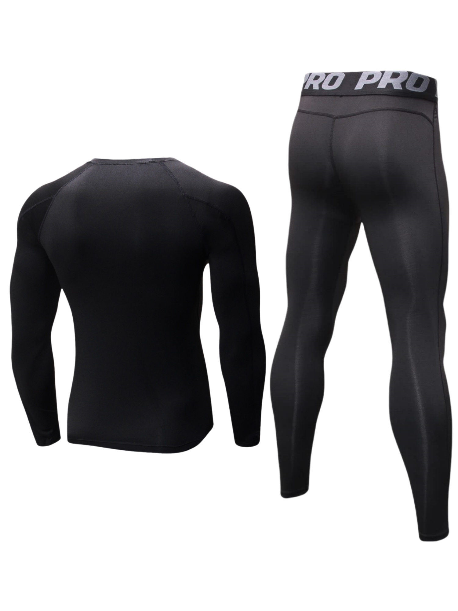 メンズコンプレッションパンツと長袖シャツのセット,暖かいサー - Thermal Base Layer のレビューと価格