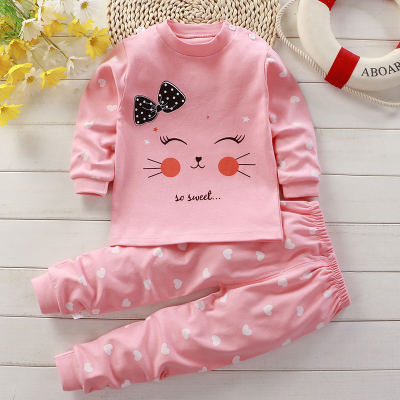 0〜5歳の女の子のための綿のパジャマ,カジュアル,新生児,漫 - Winter Clothing For 1 Year Old Girl のレビューと価格