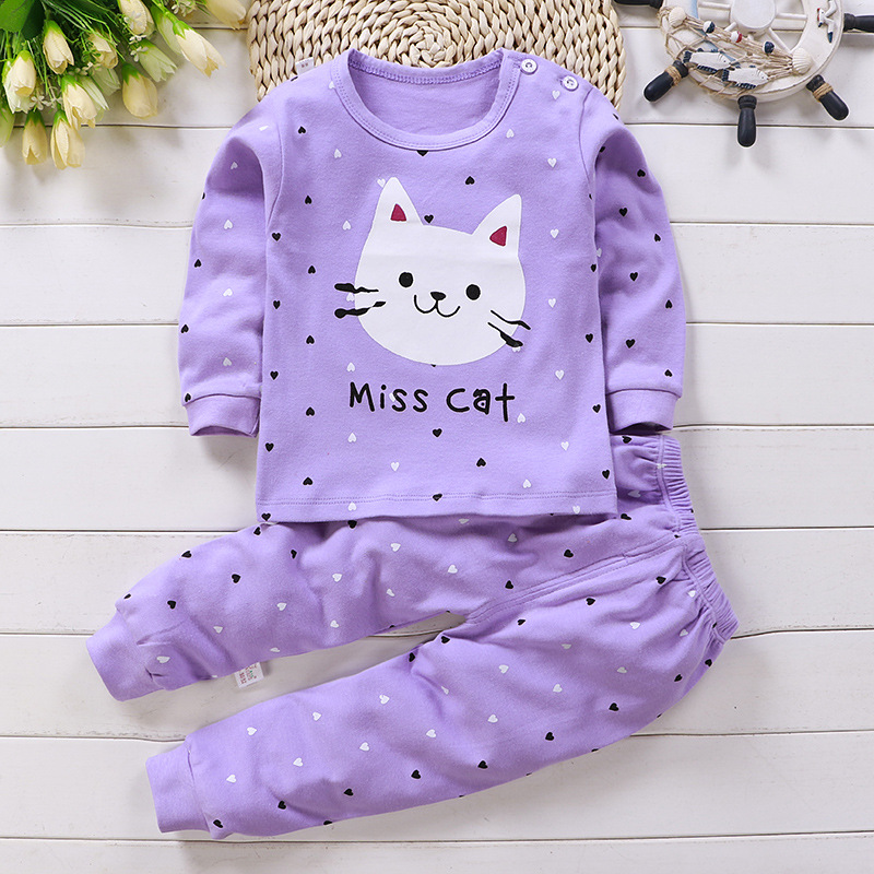 0〜5歳の女の子のための綿のパジャマ,カジュアル,新生児,漫 - Winter Clothing For 1 Year Old Girl のレビューと価格