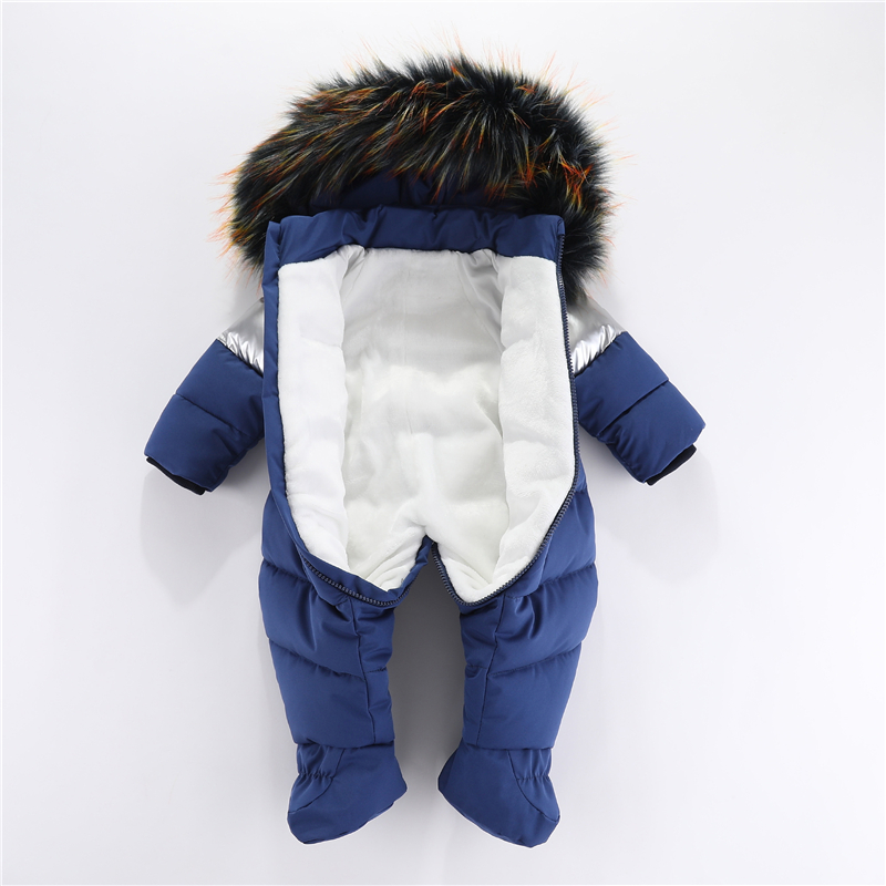 冬新生児ロンパース手袋付き暖かい厚みのある女の赤ちゃん服フー - Winter Clothing Baby のレビューと価格
