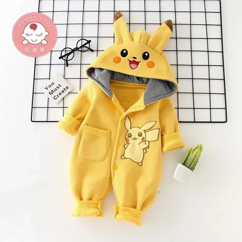 漫画ポケットモンスターベビーパジャマ新生児かわいい冬長袖子供 - Winter Clothing Baby のレビューと価格
