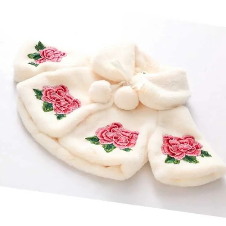 子供のための毛皮の模造ポンチョ,女の子のためのマント,幼児の - Winter Clothing Baby のレビューと価格