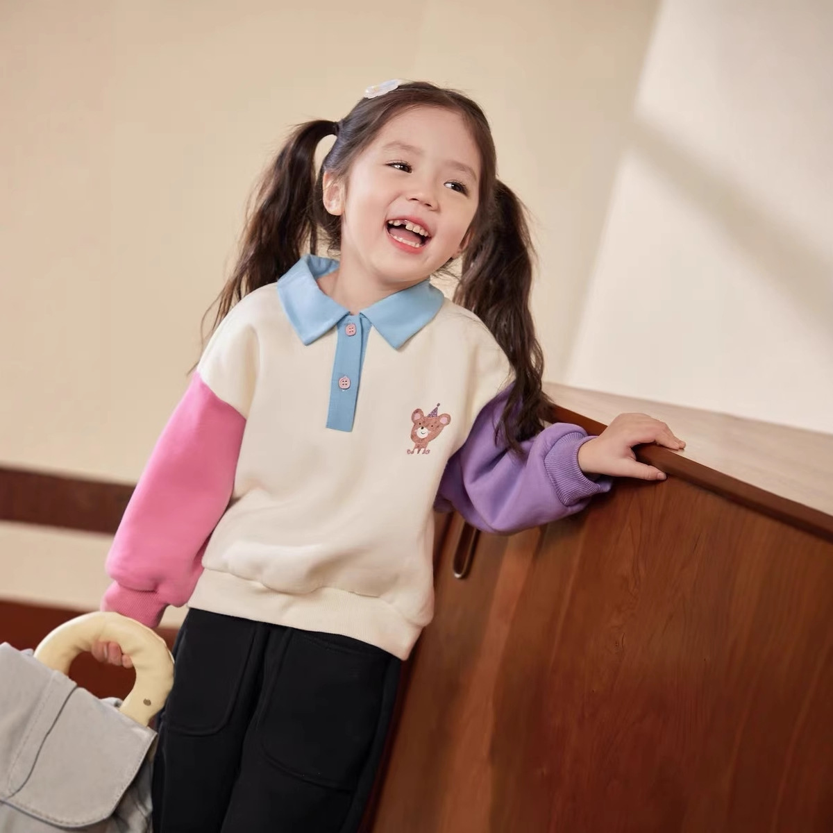 クリーム色のホームウェア、ベビーポロカラーフーディー、レディ - Winter Clothing Baby のレビューと価格