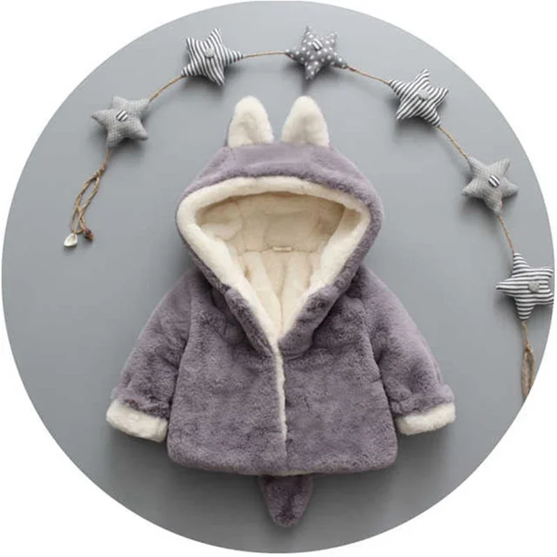 かわいい猫の耳が付いたベビージャケット,小さな女の子のための - Winter Clothing Baby のレビューと価格