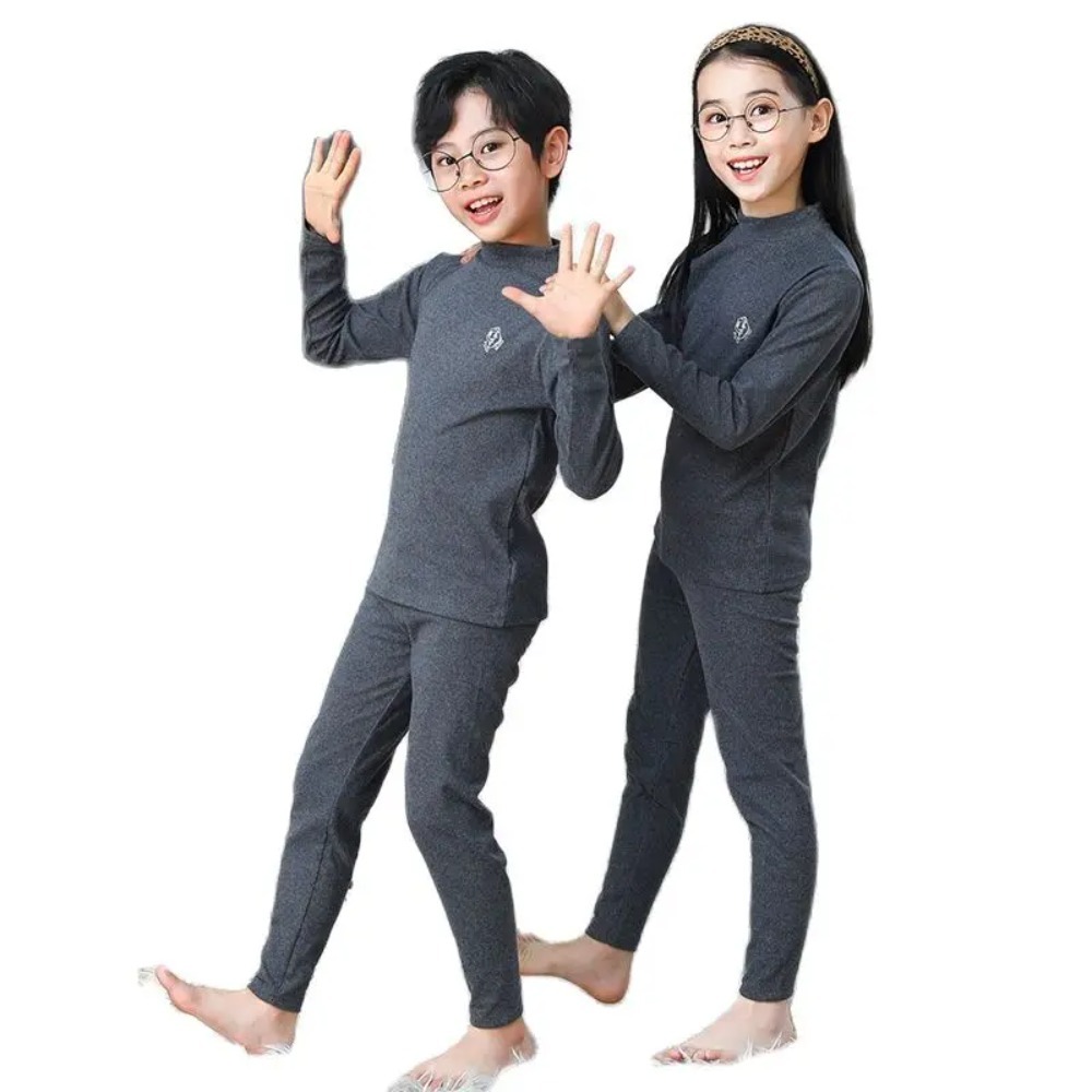 キッズミッドカラーサーマルアンダーウェアセット - 両面起毛 - Thermal Base Layer のレビューと価格
