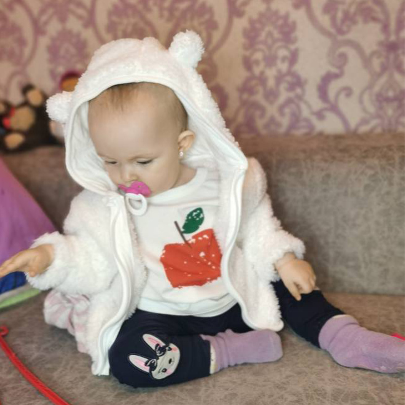 子供のフランネルフード付きジャケット,小さな女の子の服,幼児 - Winter Clothing For 1 Year Old Girl のレビューと価格