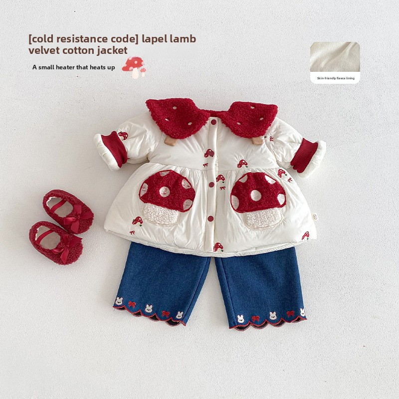 女の子の西洋風新年服 2025年新作 冬用 1歳児ドレス 誕 - Winter Clothing Baby のレビューと価格
