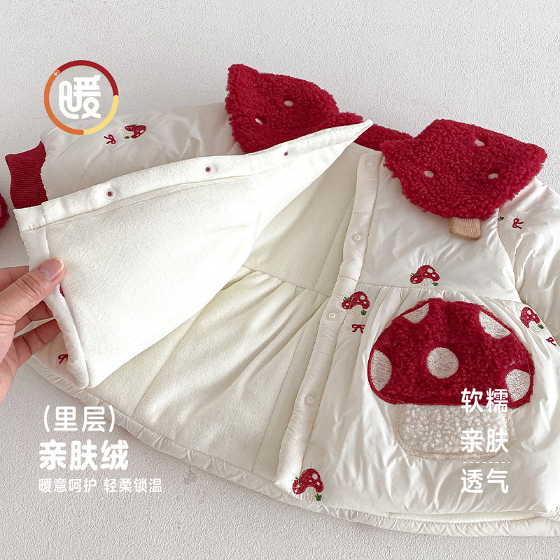 女の子の西洋風新年服 2025年新作 冬用 1歳児ドレス 誕 - Winter Clothing Baby のレビューと価格
