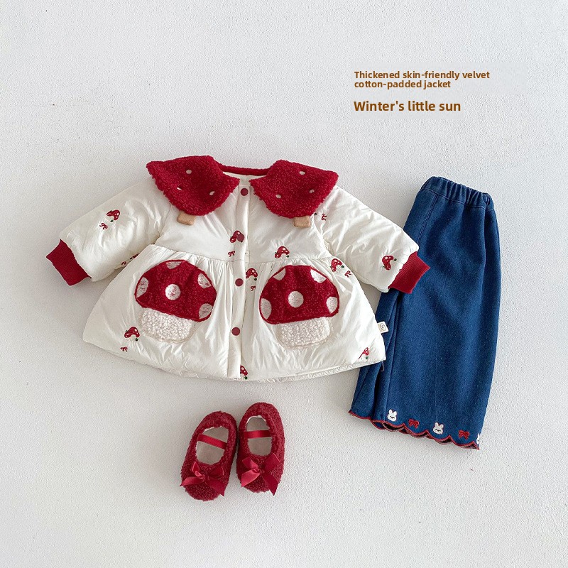 女の子の西洋風新年服 2025年新作 冬用 1歳児ドレス 誕 - Winter Clothing Baby のレビューと価格